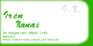 iren nanai business card